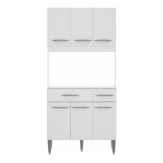 Mueble Organizador De Cocina 6 Puertas Hoga Blanco