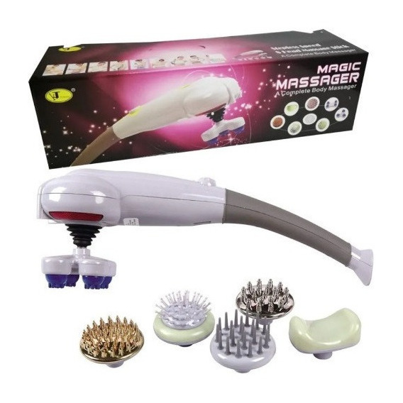 Masajeador Relajador Magic Massager 7 En 1 + Puntas