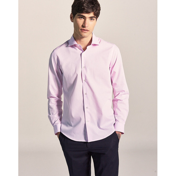 Camisa Antilla, Vestir, Slim Fit, 100% Algodón, Rosa, Equus