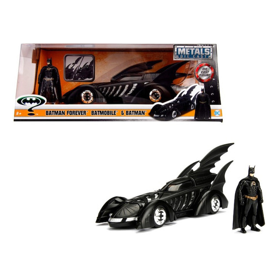 Dc Comics  Batmobile With Figure Forever 1:24 Jada Toys