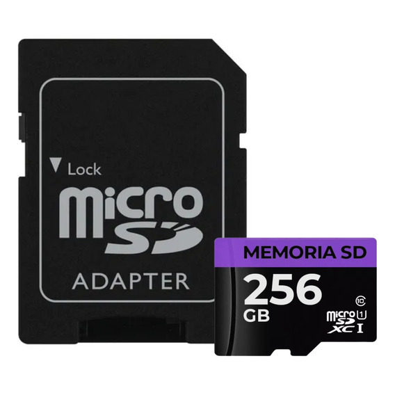 Tarjeta Memoria Micro Sd Xc 256 Gb Clase 10 Cámara Seguridad