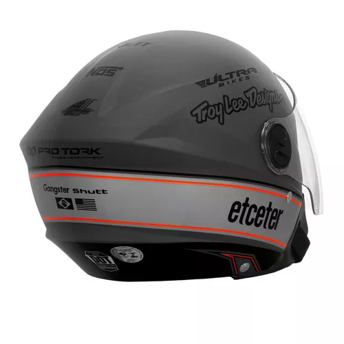 Capacete Moto Aberto Etceter Open - Cinza