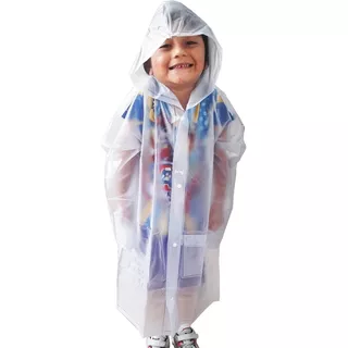 Abrigo 100% Impermeable Capa  Lluvia Niño Niña Niños Unisex