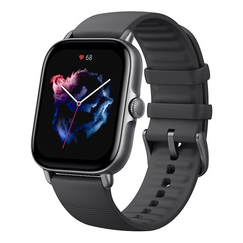 Smartwatch Amazfit GTS 3 1.75" caja de  aleación de aluminio  graphite black, malla  graphite black de  silicona