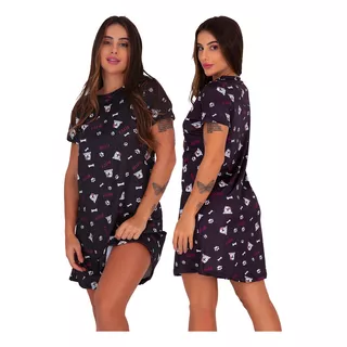 Camisola Sublimadas Longas Verão Personagens Estilo Vestido