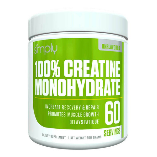 Suplemento en polvo Simply Vitamins  100% Creatine Monohydrate creatina monohidratada en pote de 300g