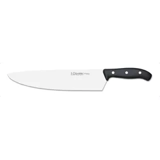 Cuchillo 3 Claveles Cocinero 25 Cm Domus Acero Inoxidable Color Negro