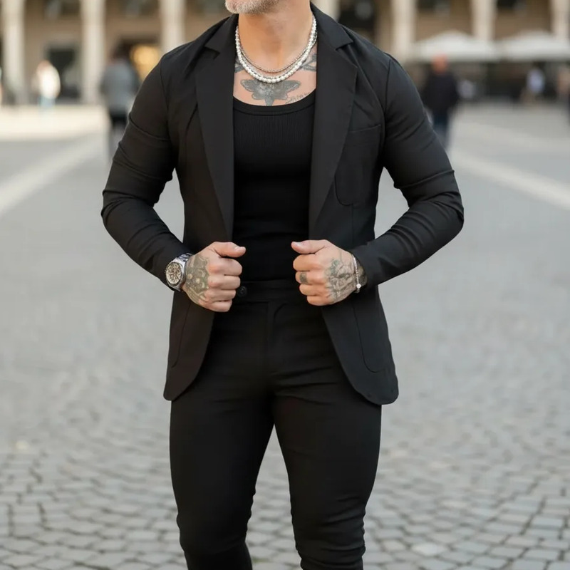 Conjunto Masculino Slim Fit Italiano Blazer Calça Primavera