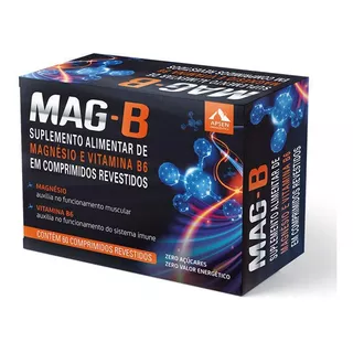 Mag B - 60 Comprimidos - Magnésio E Vitamina B6 Sabor Neutro