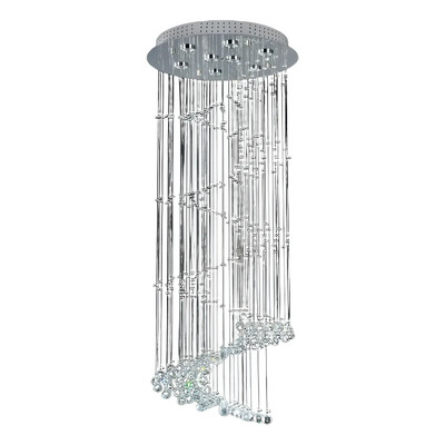 Plafon Helipce 8 Luces 54 Cm Lluvia Cristal Led Gu10 Mg