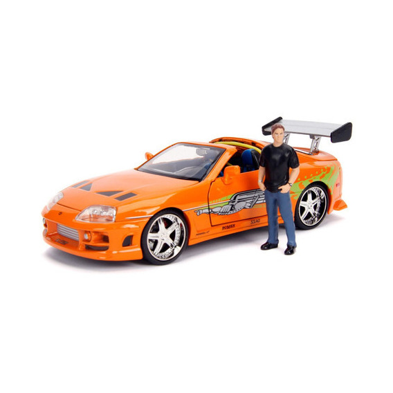 Brian's Toyota Supra 1995/ Figura Rapido Y Furioso 1:24 Jada