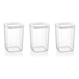 Set X3 Embases Contenedores Frascos Acrilico 1,7lt