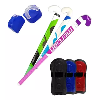 Kit Combo Palo Madera + Canillera + Bucal Hockey Inicial