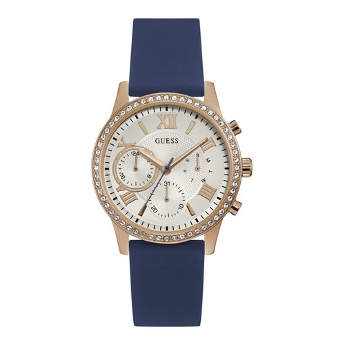 Reloj Guess W1135l3 Color Azul Para Dama 100% Original