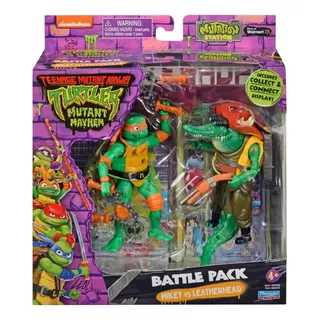 Tortugas Ninja! Mutant Mayhem Battle Pack Mickey Vs Leath