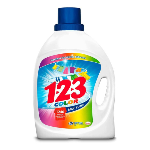 Detergente Líquido 123 Maxi Poder Color 4.65l
