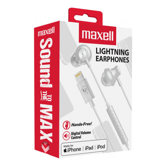 Auricular Maxell M.libres Stereo Lightning M5 Blanco