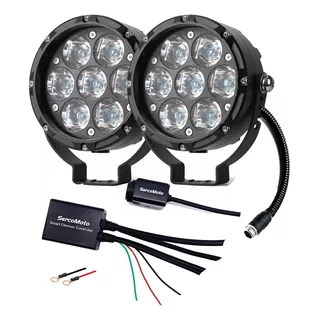 Kit Faros Led Sercomoto Sm7121s Premium Motos Bmw Gs Ktm 