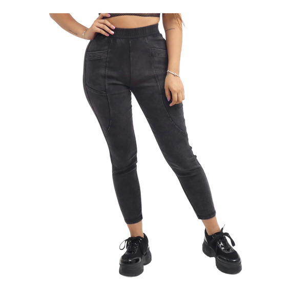 Pantalón Mujer Jogger Tipo Jeans Elásticado - Adcesorios