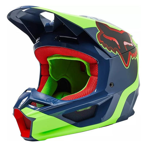 Casco Fox V1 Venz Fluor Color Azul Tamaño del casco XL