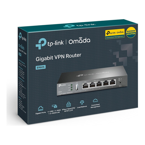 Tp-link Er605 - Router Gigabit Vpn Omada 5 Puertos Color Negro