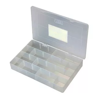 Caja Organizadora Plastica Con Divisiones Moviles 34x23cm Color Transparente