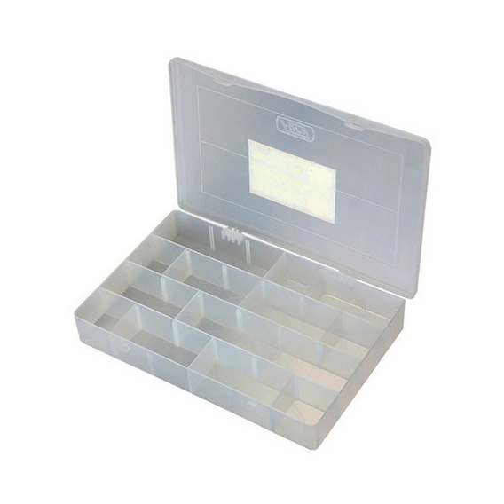 Caja Organizadora Plastica Con Divisiones Moviles 34x23cm Color Transparente
