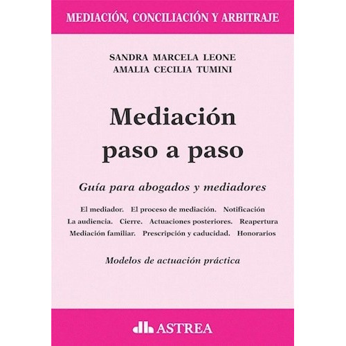 Libro Mediacion Paso A Paso De Sandra Leone