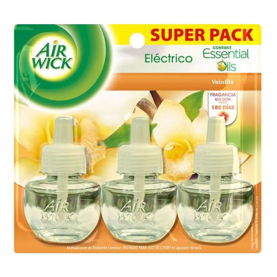 Recarga Desodorante Electrico Vainilla Airwick 3unid X 21ml