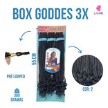 Cabelo Box Goddess Tranças Afro Pronto Para Aplicar 300gr Cor Castanho Escuro cor #2