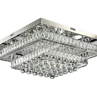 Lustre Ibiza Cristal Moderno 60x60x30 Bivolt + Controle