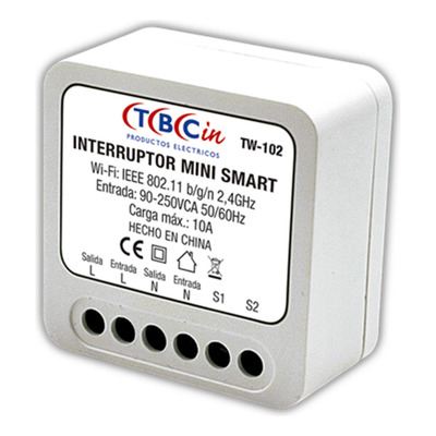 Interruptor Smart Tbcin Tw-102 2 Polos 10a Esquema 1