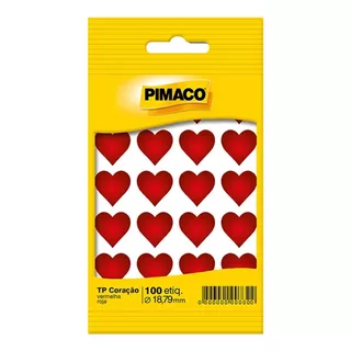 Etiqueta Pimaco Tp Coração 5 Folhas Prata Diâmetro 18,79mm