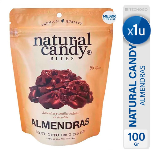 Almendras y semillas bañadas en chocolate Natural Candy 100g