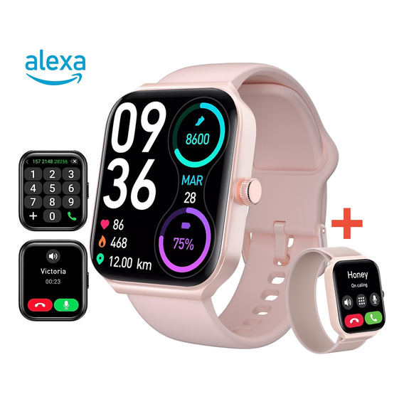 Smartwatch 1.95'' Reloj Inteligente Bluetooth Llamada Alexa