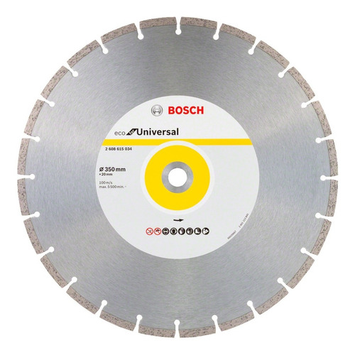 Disco Diamantado Universal Bosch 14 Eje 20 Mm Color 283165
