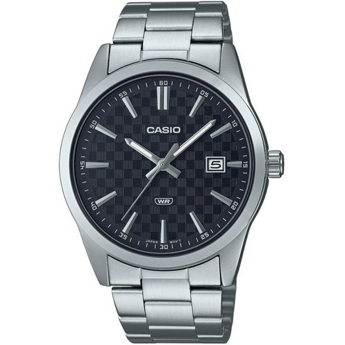 Reloj Casio Análogo Mtp-vd03d-1a Hombre Acero  Color Del Fondo Negro Mtp-vd03d-1a