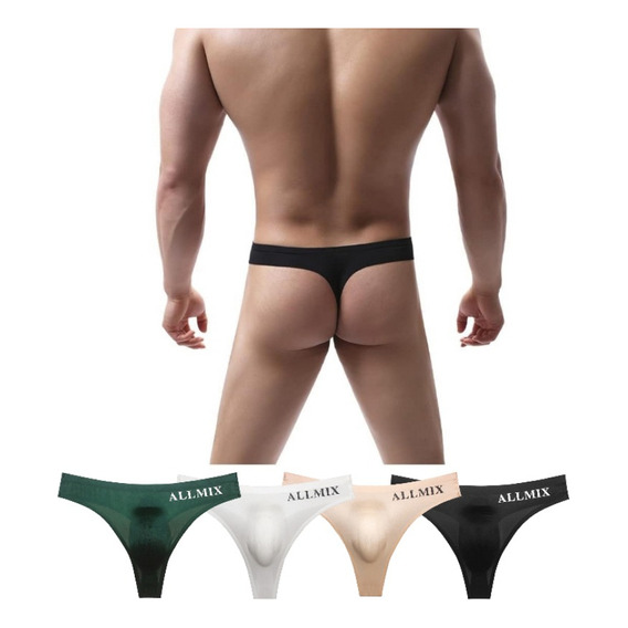 4pcs Bragas Bóxer Sexy Tanga Para Hombre Gran Elasticidad