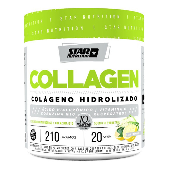 Colageno Hydrolizado X210 Gr. Suplemento- Star Nutrition Sabor Limón