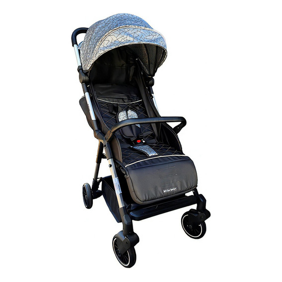 Coche Cuna Bebé Mega Baby Aria Ultraliviano Y Compacto Color Lines Grey