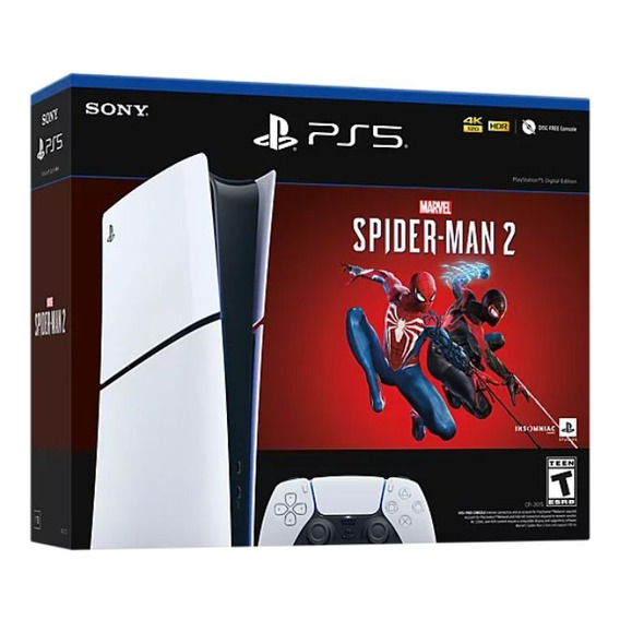 Consola Playstation Ps5 Slim 1 Tb Digital Juego Spiderman