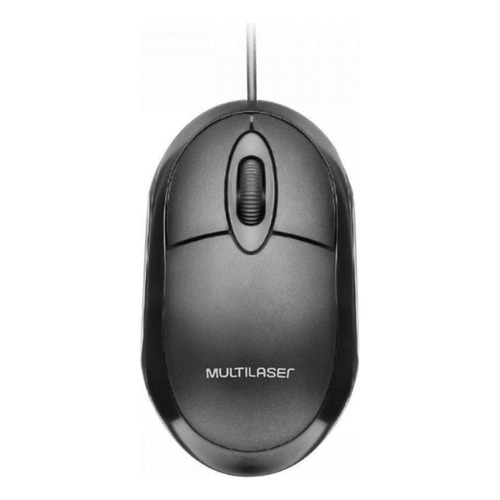 Mouse Multilaser  Convencional Office MO300 negro