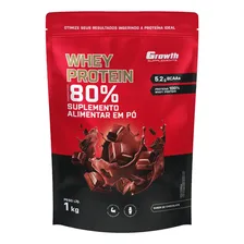 Suplemento em pó Growth Supplements Whey Protein Concentrado sabor Chocolate 1 kg