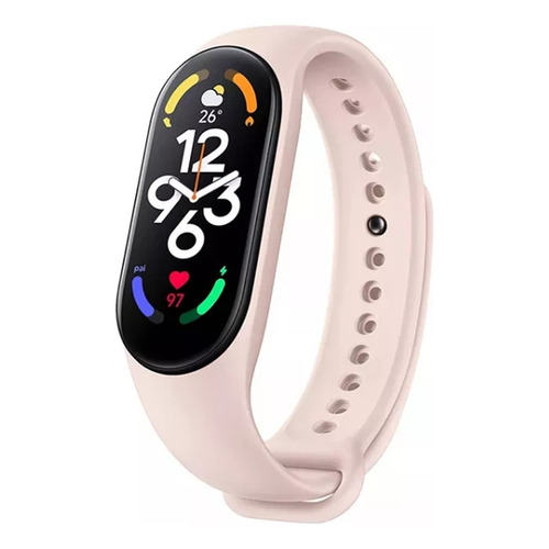 Reloj Inteligente Smart Band M7 Caja Rosado Malla Negro