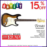 Guitarra Electrica Stratocaster Texas Eg-p15 + Funda Outlet