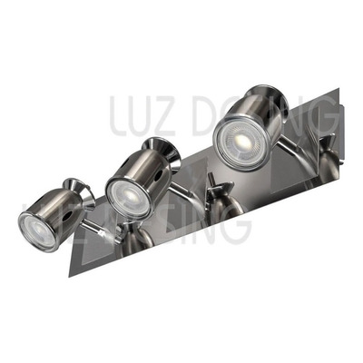 Aplique Niza 2 Luces Acero Apto Led Cabezal Movil Baño