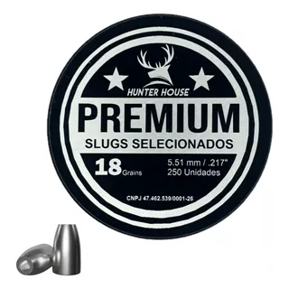 Chumbinho Hunter House Slug Premium 5.51mm 18gr 217 Precison
