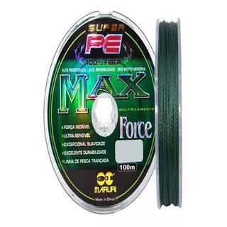 Linha Multifilamento Maruri Max Force Pe 0,18mm 21 Lbs 100m
