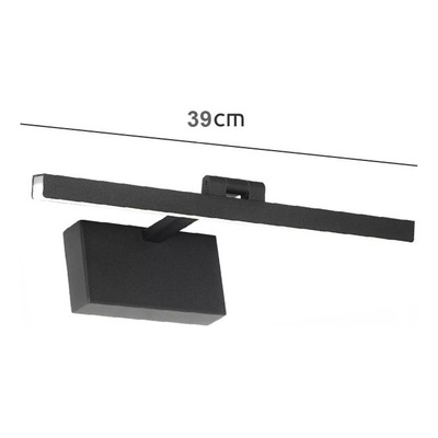 Aplique Pared Cuadro Baños Led 9w Negro Deco L2309n Mks