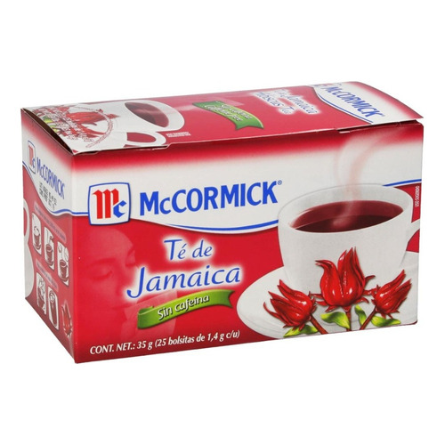 Té Mccormick Sabor Jamaica 25 Bolsitas De 1.4 G C/u